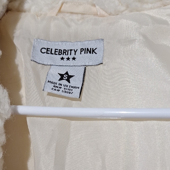 Cream Teddy Jacket, Faux Fur, Oversized Celebrity Pink Sz 4, NWT - Picture 2 of 12